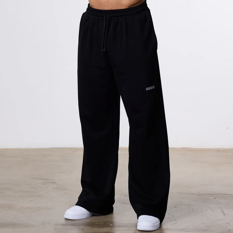 Image of Vanquish Essential Black Straight Leg Sweatpants