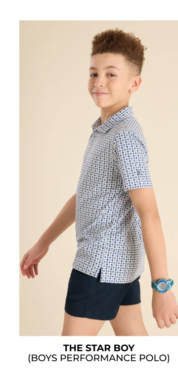 Boys Performance Polo: The Star Boy