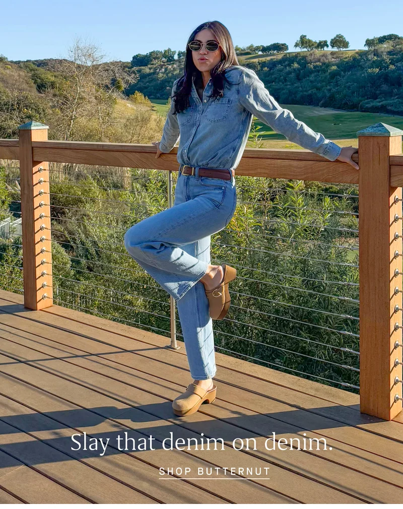 Slay that denim on denim. SHOP BUTTERNUT Slay that denim on denim. SHOP BUTTERNUT