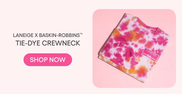 NEW limited edition baskin robbins tie-dye crewneck
