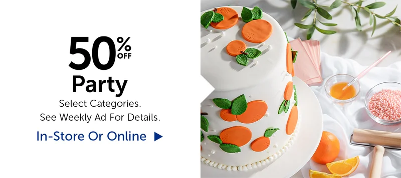 50% Off Party - Select Categories.