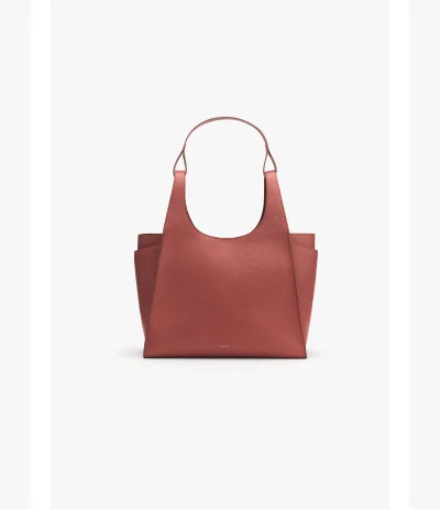 Double Loop Satchel Dark Terracotta