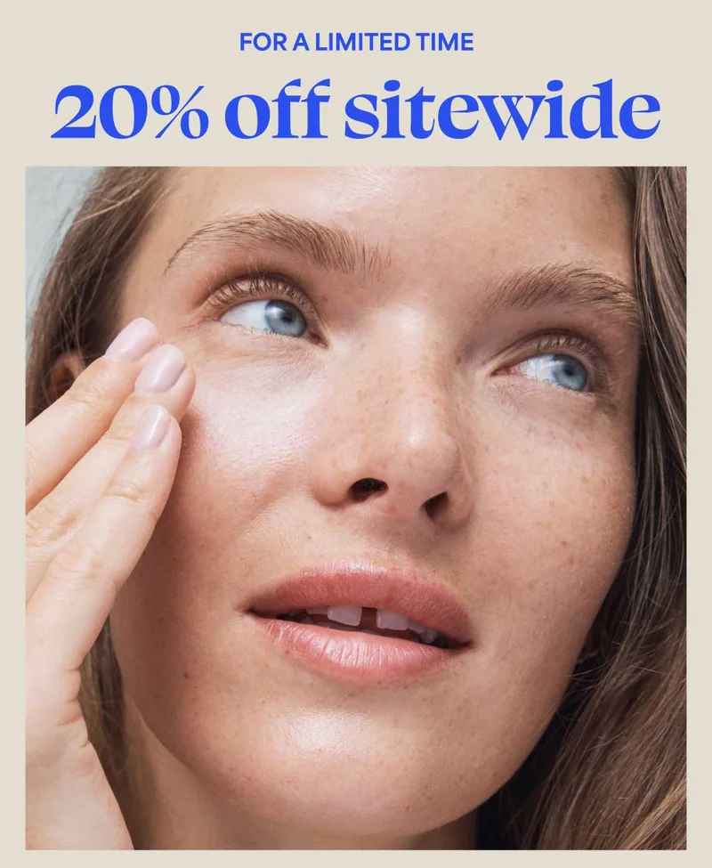 FOR A LIMITED TIME. 20% off sitewide