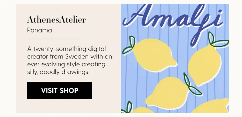 AthenesAtelier | Location: Panama | A twenty-something digital creator from Sweden with an ever evolving style creating silly, doodly drawings. | Visit Shop