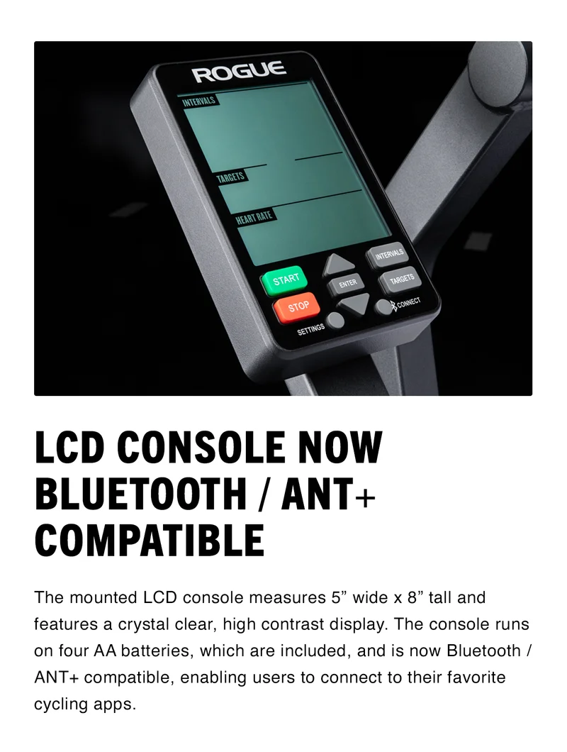 LCD Console Now Bluetooth / ANT + Compatible