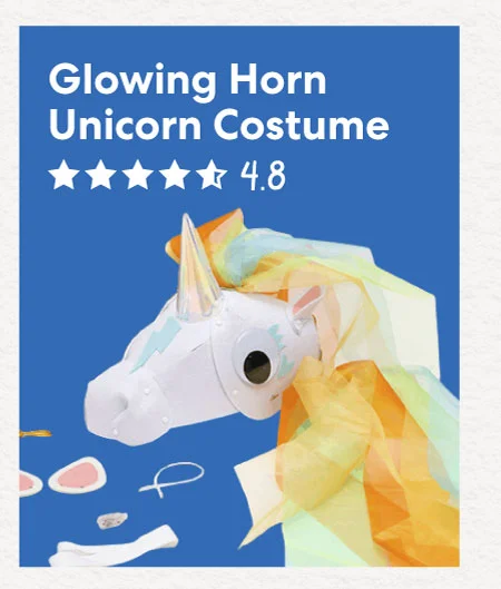 Glowing Horn Unicorn Costume