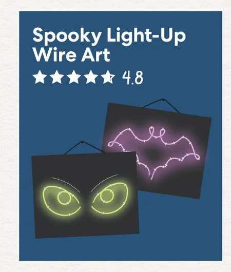 Spooky Light-Up Wire Art