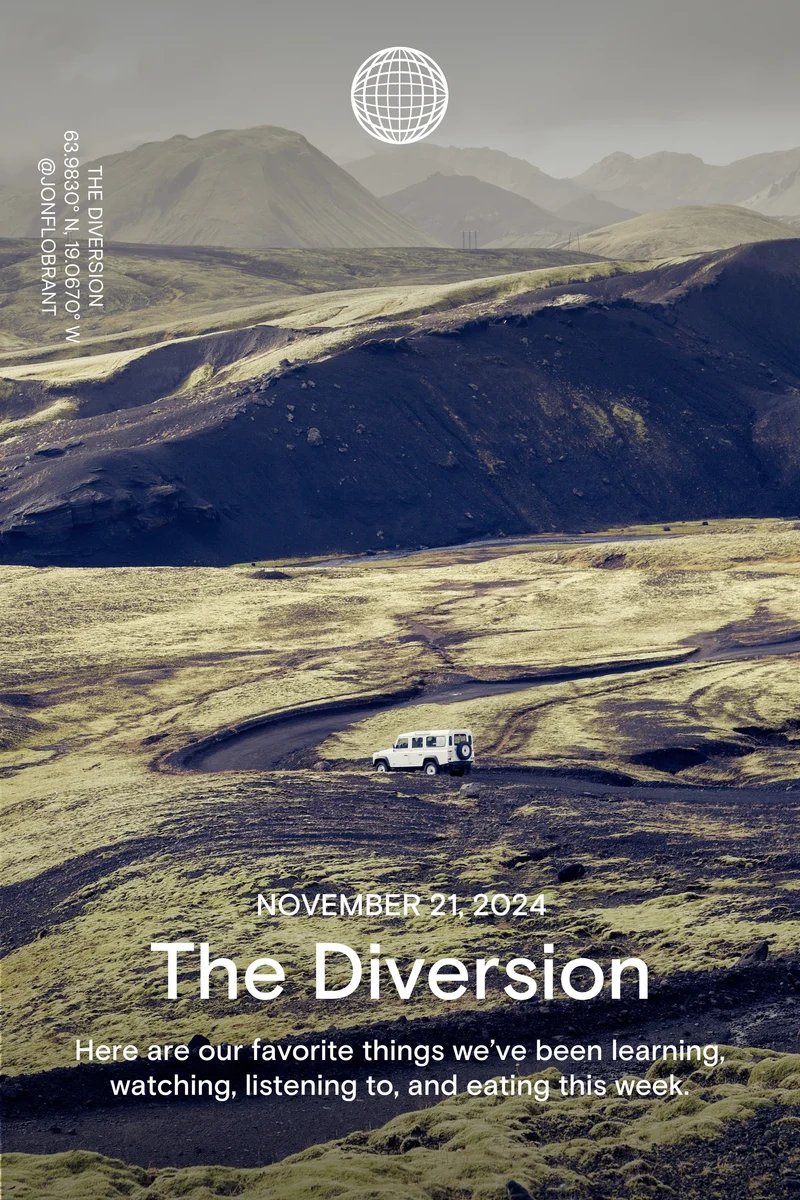 Western Rise: November 21, 2024 - The Diversion - Here are our favorite things we’ve been learning, watching, listening to, and eating this week.Western Rise: July 11, 2024 - The Diversion - Here are our favorite things we’ve been learning, watching, listening to, and eating this week.