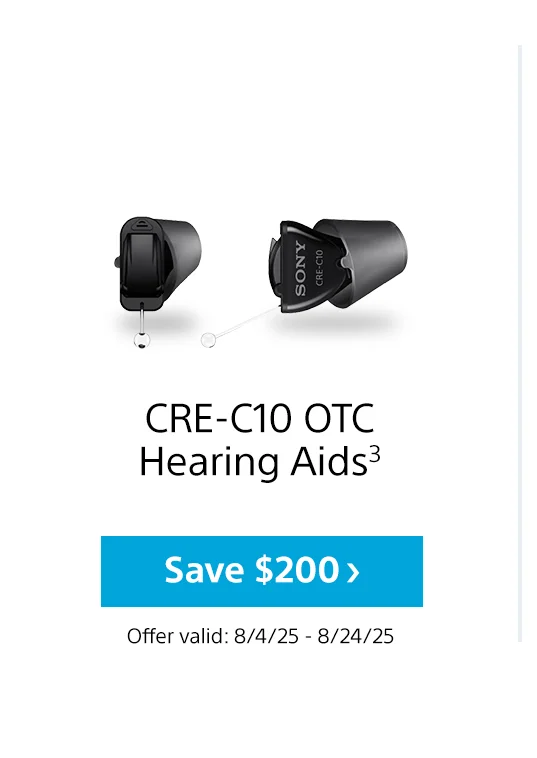 CRE-C10 OTC Hearing Aids3 | Save $200> | Offer valid: 8/4/25 - 8/24/25