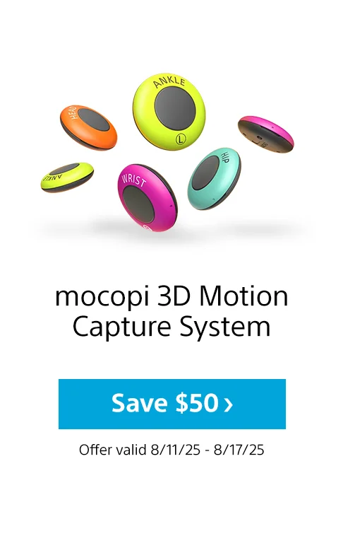 mocopi 3D Motion Capture System | Save $50> | Offer valid 8/11/25 - 8/17/25