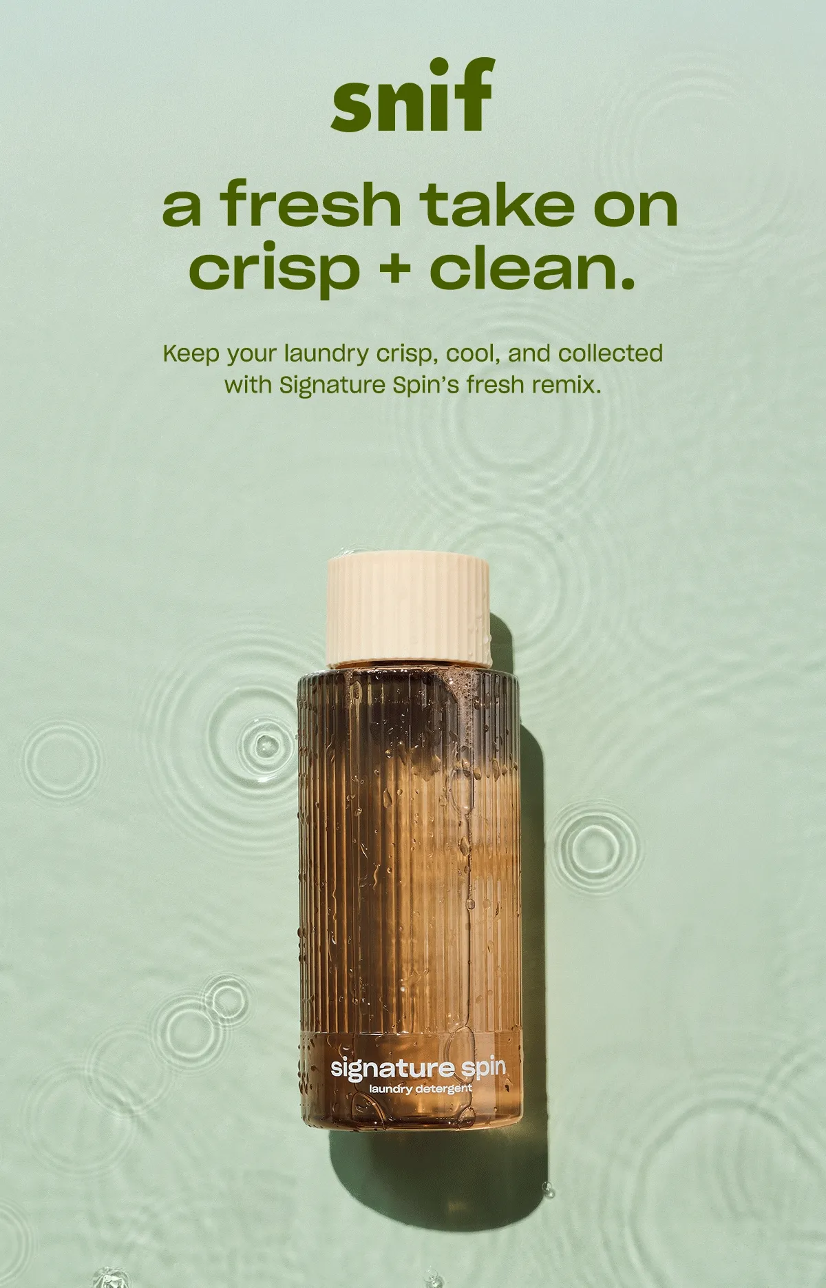 Keep your laundry crisp, cool, and collected with Signature Spin’s fresh remix.
