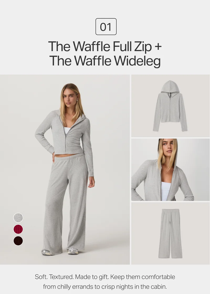 01: The Waffle Full Zip + The Waffle Wideleg
