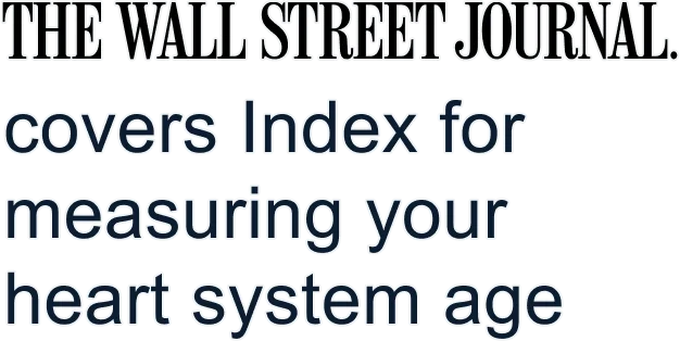 THE WALL STREET JOURNAL. covers Index for measuring your heart system age