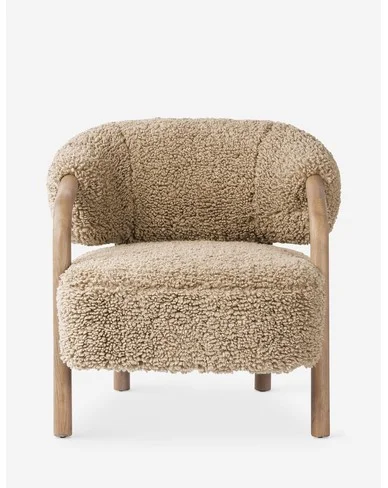 Purdie Accent Chair-Toast Shearling