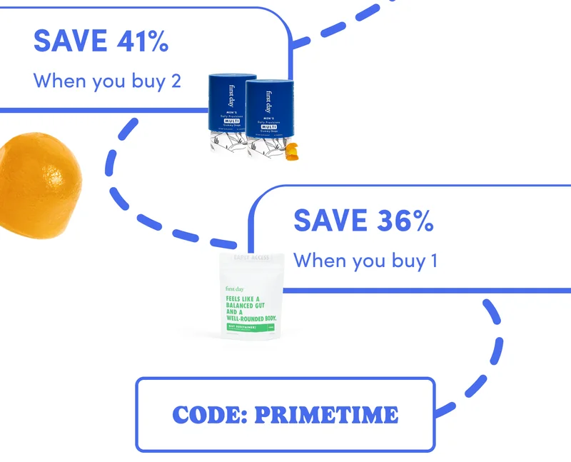 Save 41% when you buy 2, save 36% when you buy 1. Use code PRIMETIME