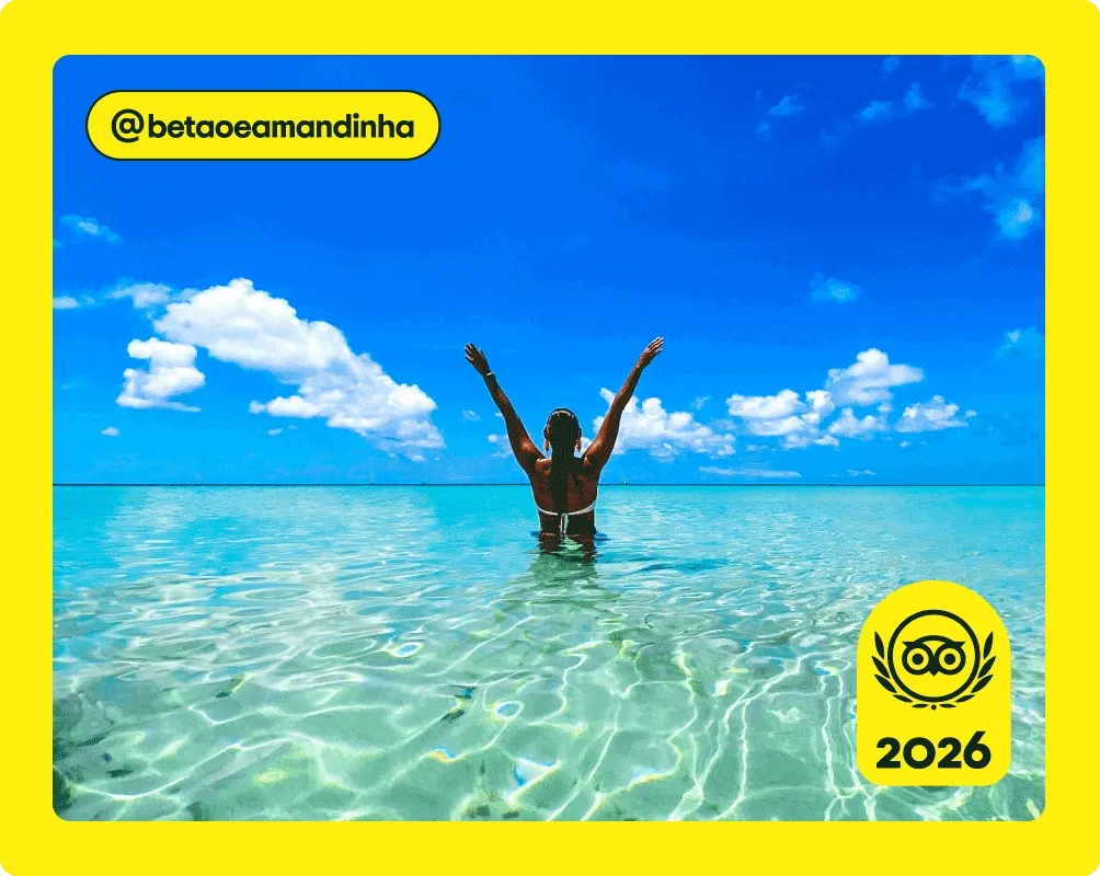 Image Description: A person bathing in clear blue ocean water, a secluded beach with colorful umbrellas and beach chairs, an ocean kayaker leaning back to bask in the sun.