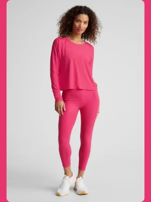 Featherweight Daydreamer Pullover in Vivid Pink Heather