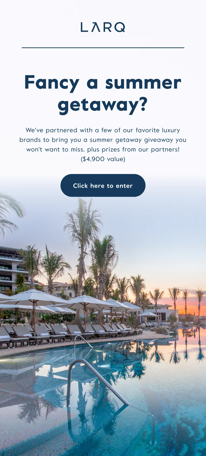 Enter for a chance to win a summer getaway with luxury prizes from our partners! $4,900 value.