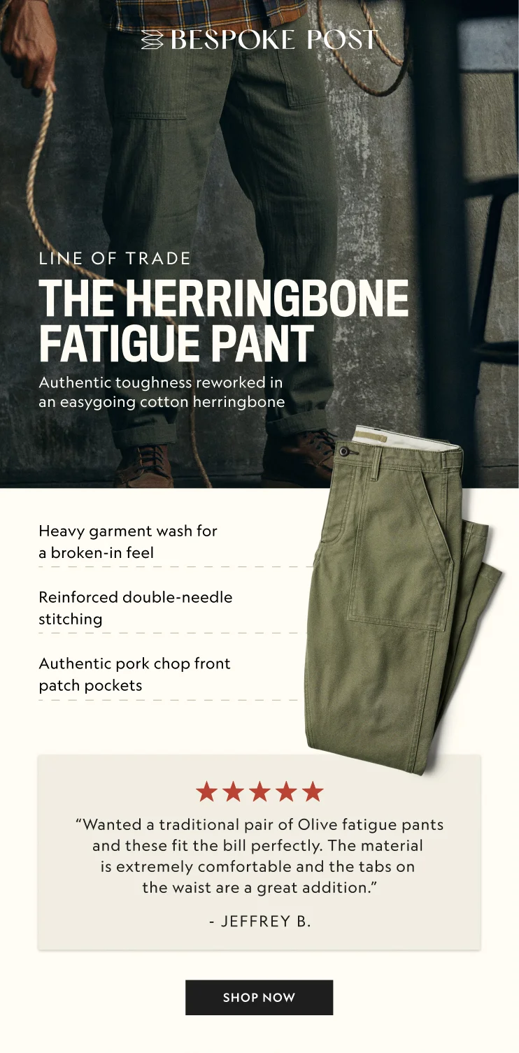 Herringbone Fatigue Pant