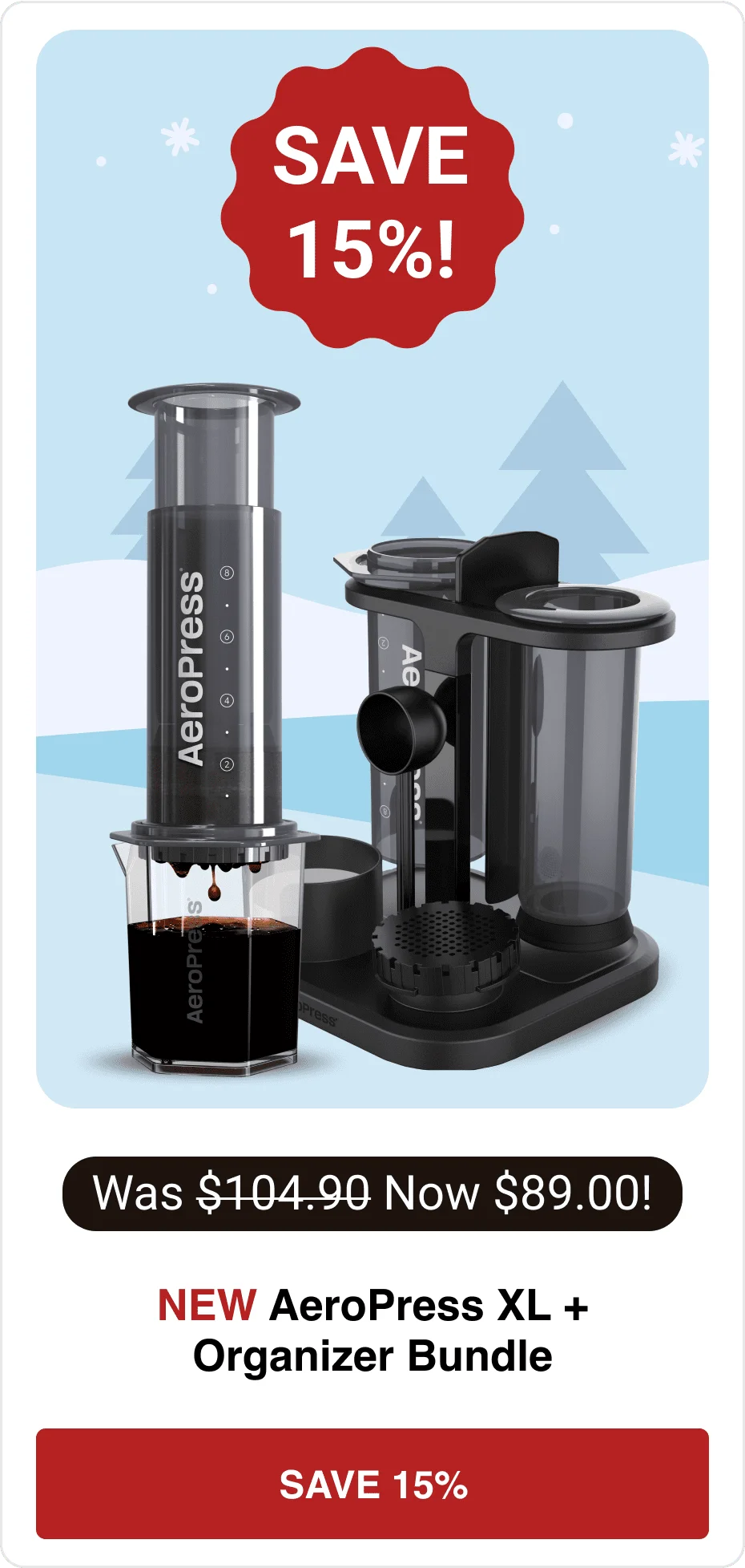 NEW AeroPress XL + Organizer Bundle - Save 15%
