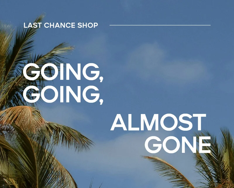 LAST CHANCE SHOP GOING GOING, ALMOST GONE