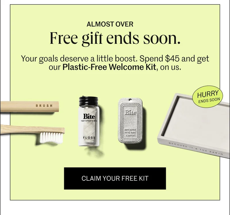 Free gift ends soon