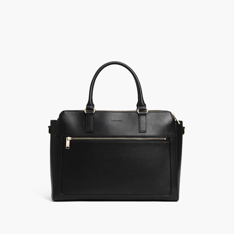 Image of Trinity - Recycled Smooth Leather - Black / Gold / Camel