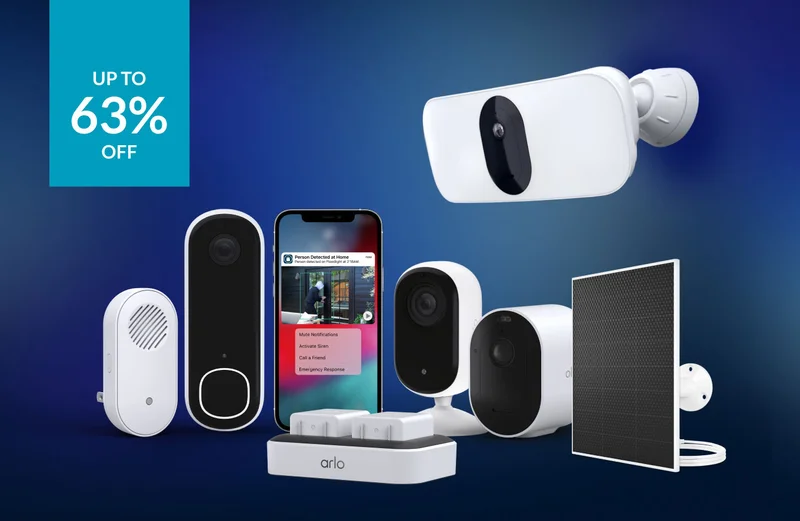 Up to 63% off. Various Arlo security products.