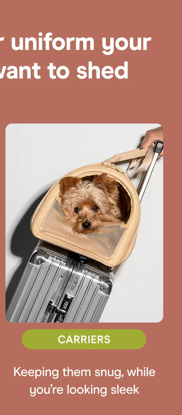 CARRIERS Keeping them snug while you're looking sleek