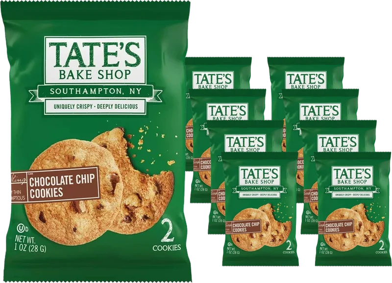 Image of Tate's Bake Shop On-the-Go Chocolate Chip Cookies (2 Pack x 8 Pouches)