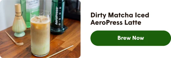 Dirty Matcha Iced AeroPress Latte