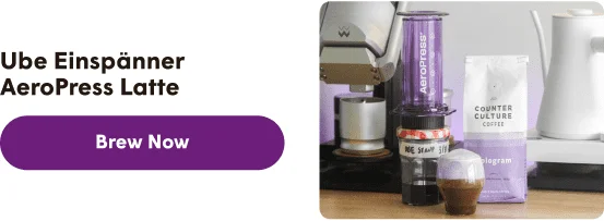Ube Einspänner AeroPress Latte