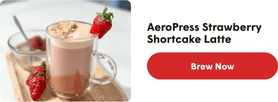 AeroPress Strawberry Shortcake Latte