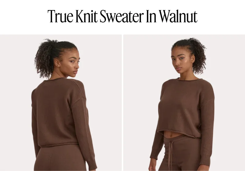 True Knit Sweater In Walnut