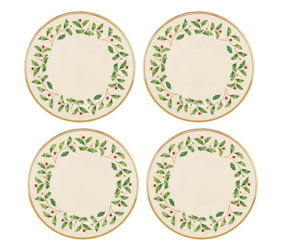 Lenox Holiday Dinnerware Dinner Plates, Set of4