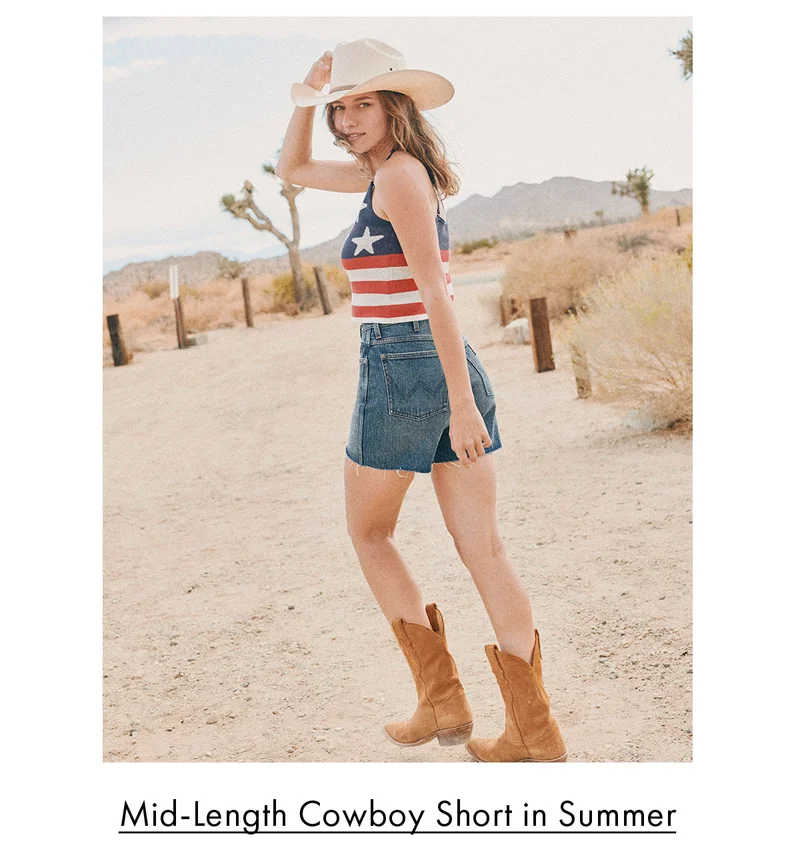Mid-Length Cowboy Short in Summer