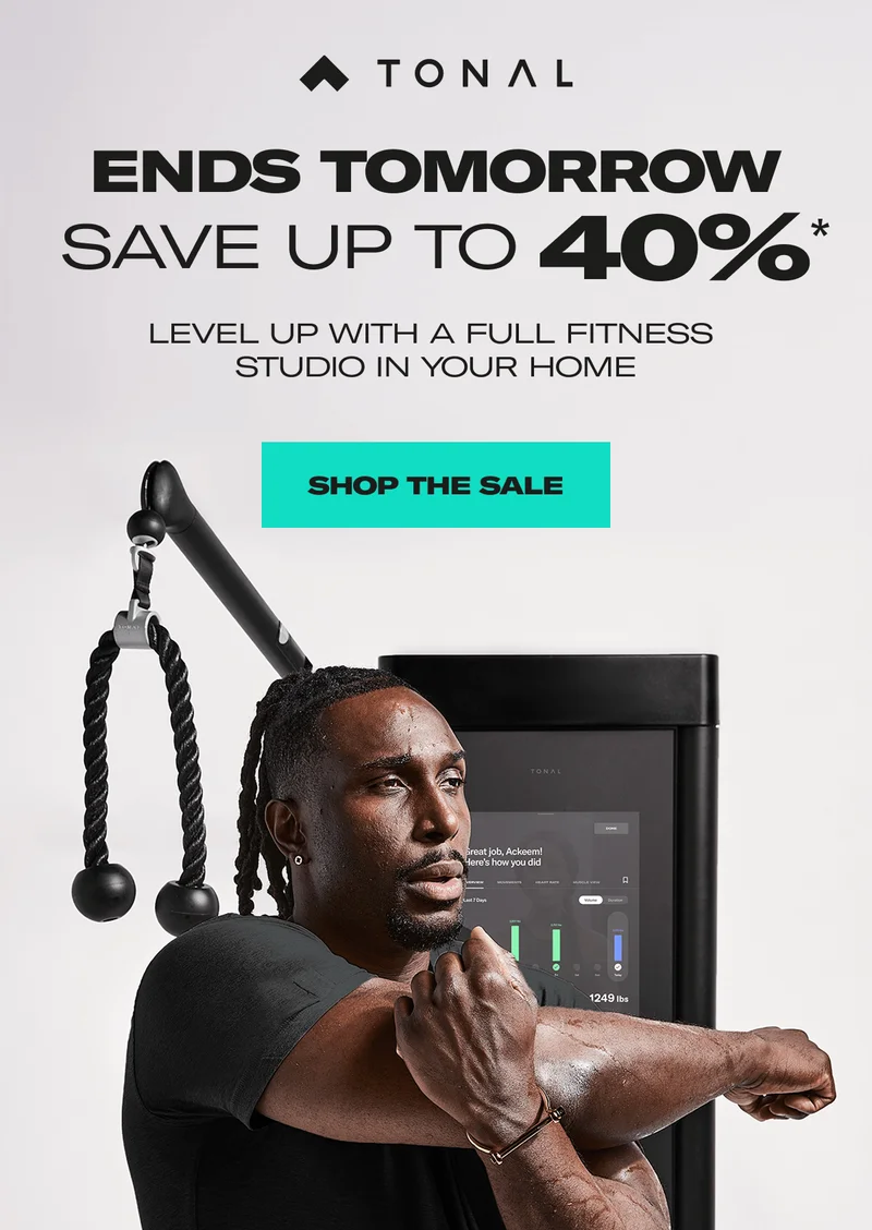 Ends Tomorow. Save up to 40%. Shop The Sale