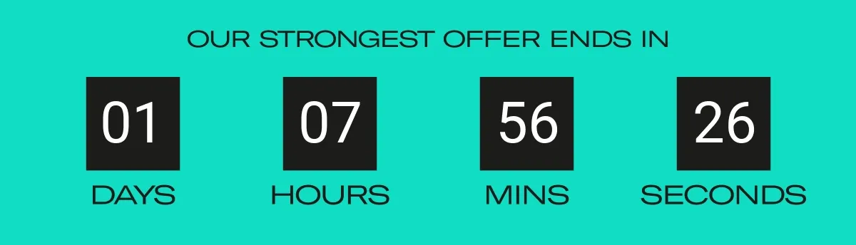 Our strongest offer ends in