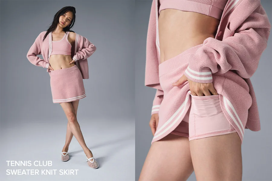 TENNIS CLUB SWEATER KNIT SKIRT
