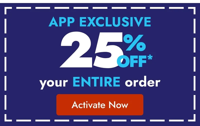 Shop the app for an extra 25% off