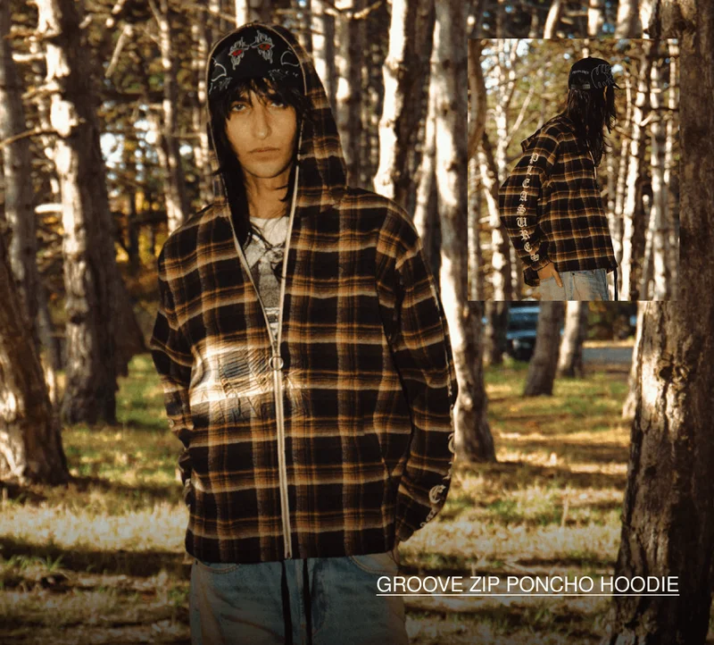 GROOVE ZIP PONCHO HOODIE