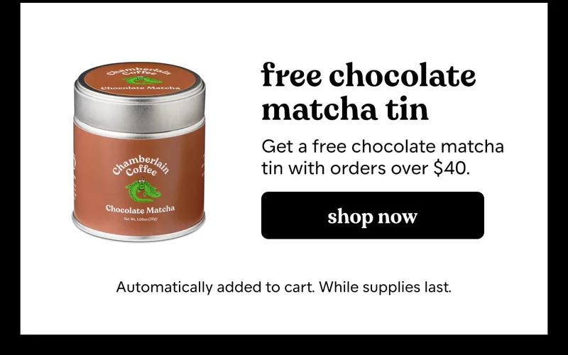free chocolate matcha today.