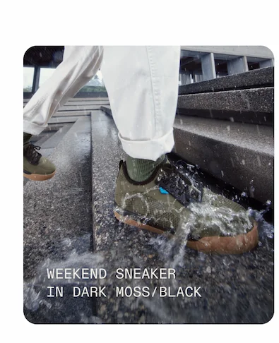 Weekend Sneaker in Dark Moss/Black