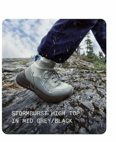 Stormburst High Top in Mid Grey/Black
