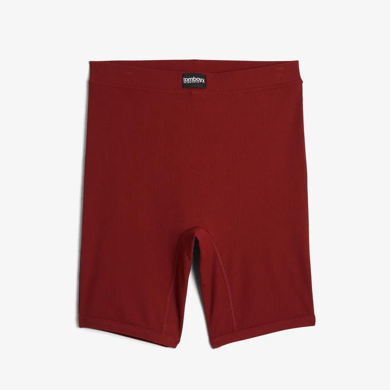 Image of Bamboo Rib 9" Boxer Briefs - Burgundy