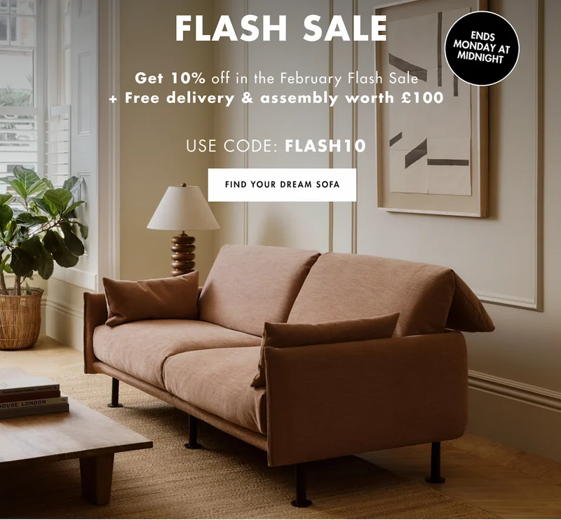 February Flash Sale Live Now - use code FLASH10 for 10% off + free delivery & assembly
