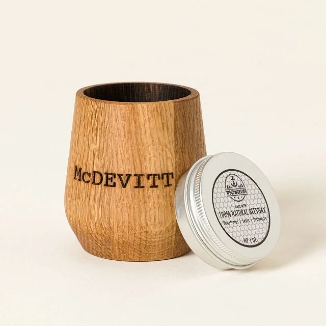 Personalized Charred Oak Whiskey Tumbler