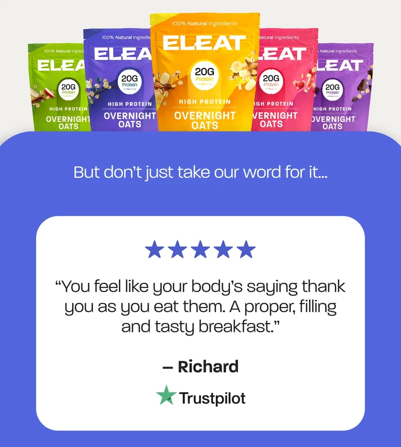But don’t just take our word for it…  ***** “You feel like your body’s saying thank you as you eat them. A proper, filling and tasty breakfast.” – Richard