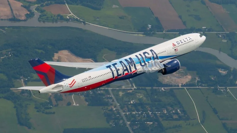 Delta's Team USA plane mid flight