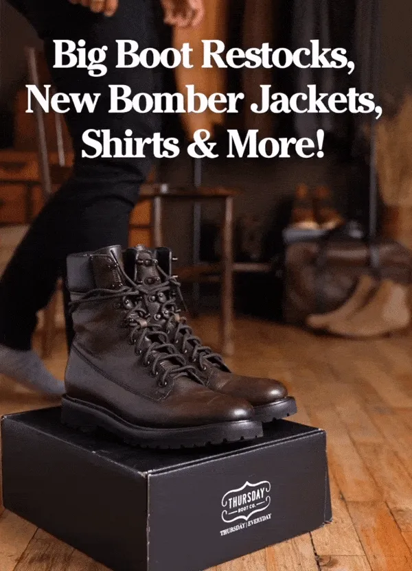 Big Boot Restocks, New Bomber Jackets, Shirts & More